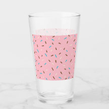 Sweet Sprinkles Glass Tumbler (aardbeiroze)