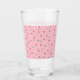 Sweet Sprinkles Glass Tumbler (aardbeiroze)