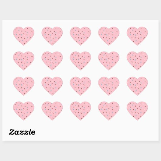 Sweet Sprinkles Hart Stickers (Aardbei Roze) (Vel)