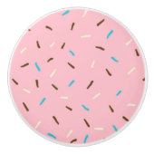 Sweet Sprinkles Keramische Knop (Strawberry Pink) (Voorkant)