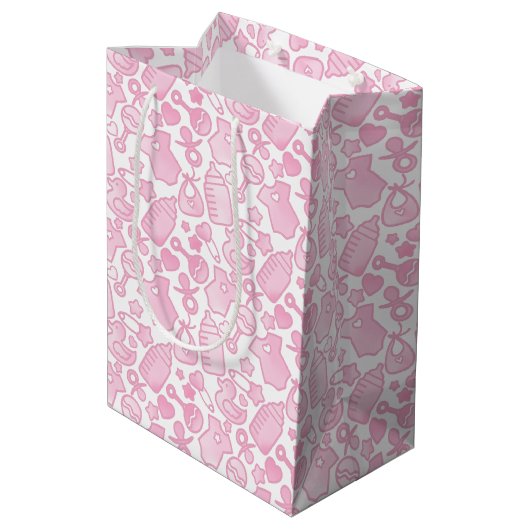 Sweet Sprinkles Ombre Pink Medium Cadeauzakje (Achterkant Gekanteld)