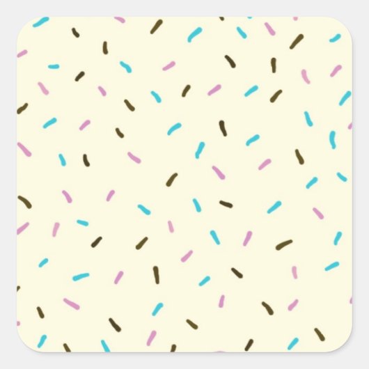 Sweet Sprinkles Square Stickers (Vanilla Cream) (Voorkant)