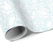 Sweet Sprinkles White Blue Cadeaupapier (Rol Hoek)