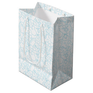 Sweet Sprinkles White Blue Medium Cadeauzakje