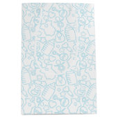 Sweet Sprinkles White Blue Medium Cadeauzakje (Voorkant)