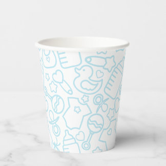 Sweet Sprinkles White Blue Papieren Bekers