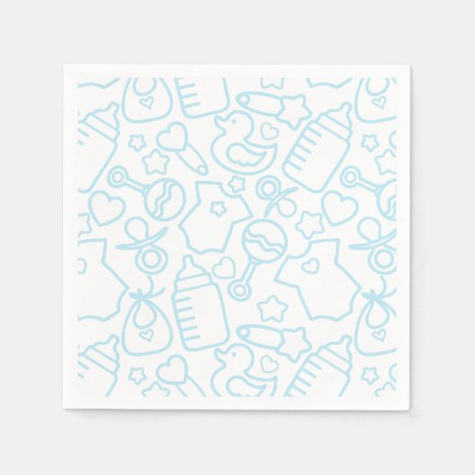 Sweet Sprinkles White Blue Servet (Voorkant)