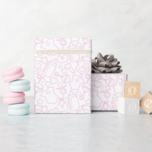 Sweet Sprinkles White Pink Cadeaupapier