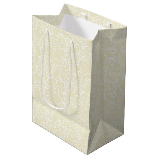 Sweet Sprinkles Yellow Medium Cadeauzakje (Voorkant Gekanteld)