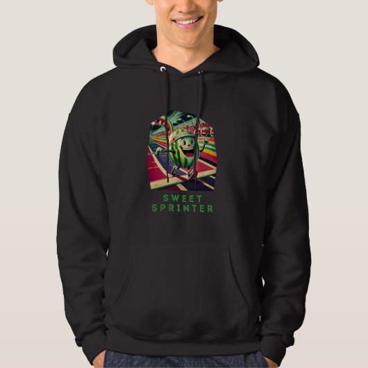 Sweet Sprinter Cut Cartoon Runner Watermelon Hoodie (Voorkant)