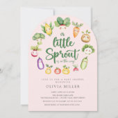 Sweet Sprout Baby shower Invitation Kaart (Voorkant)