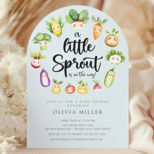 Sweet Sprout Baby shower Invitation Kaart
