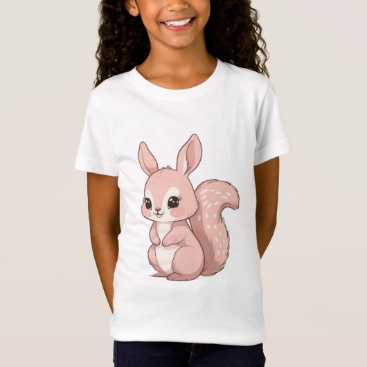 Sweet Squirrel Cutie – Kawaii Forest Vriend T-shirt (Voorkant)