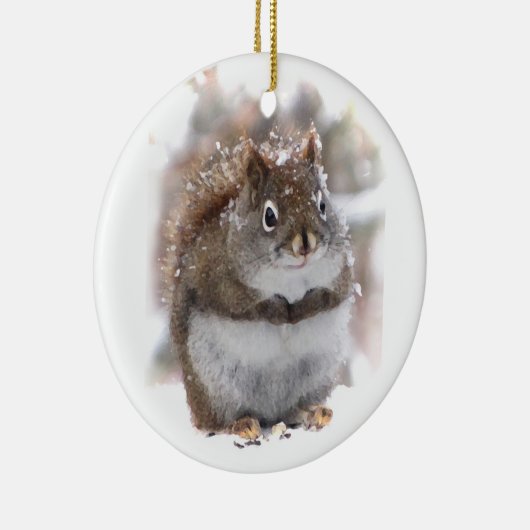 Sweet Squirrel Keramisch Ornament (Rechts)