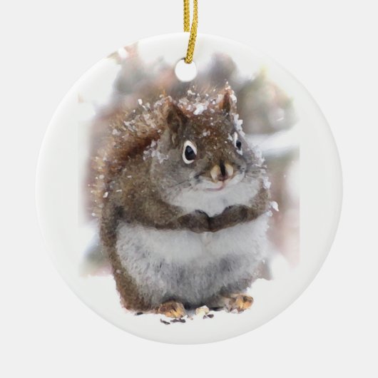 Sweet Squirrel Keramisch Ornament (Voorkant)