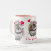 Sweet Squirrel Moederdag Tweekleurige Koffiemok (Voorkant links)