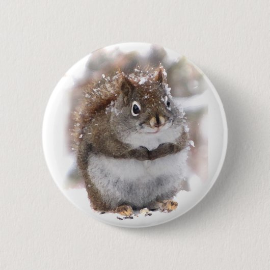 Sweet Squirrel Ronde Button 5,7 Cm (Voorkant)