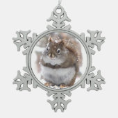 Sweet Squirrel Tin Sneeuwvlok Ornament (Voorkant)