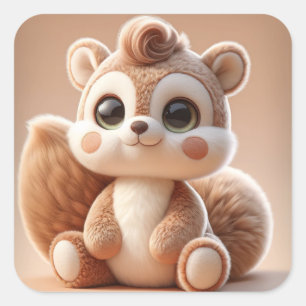 Sweet Squirrel Vierkante Sticker