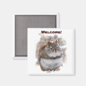 Sweet Squirrel Welkom Magneet (Voorkant / Achterkant)
