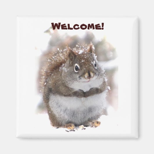 Sweet Squirrel Welkom Magneet (Voorkant)