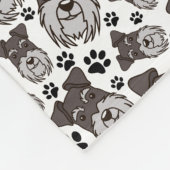 Sweet Standard Schnauzer Miniature Pet Puppy Dog Fleece Deken (Hoek)