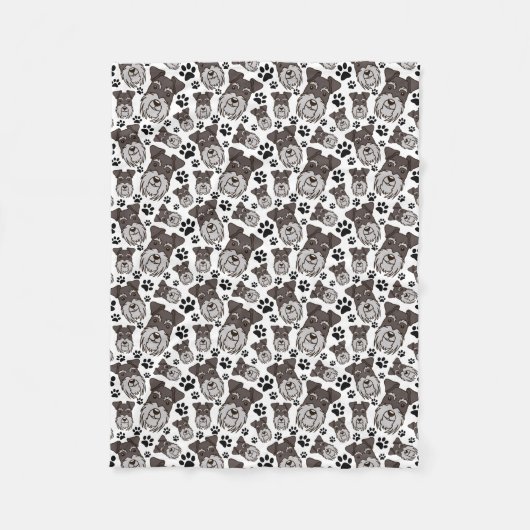 Sweet Standard Schnauzer Miniature Pet Puppy Dog Fleece Deken (Voorkant)