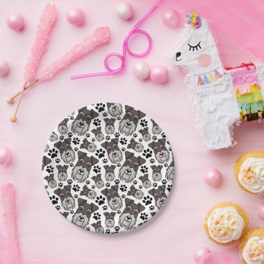 Sweet Standard Schnauzer Miniature Pet Puppy Dog Papieren Bordje (Feest)