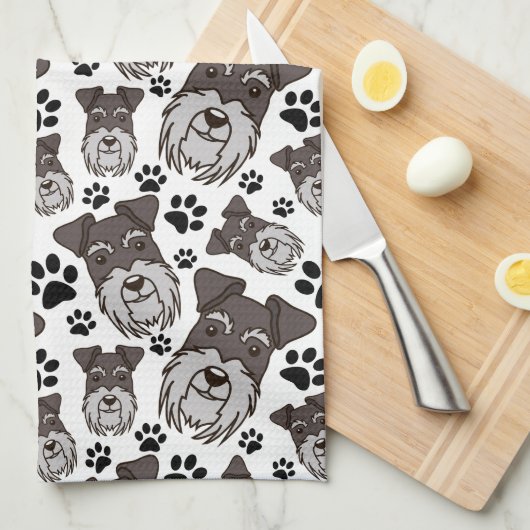 Sweet Standard Schnauzer Miniature Pet Puppy Dog Theedoek (Quarter Fold)