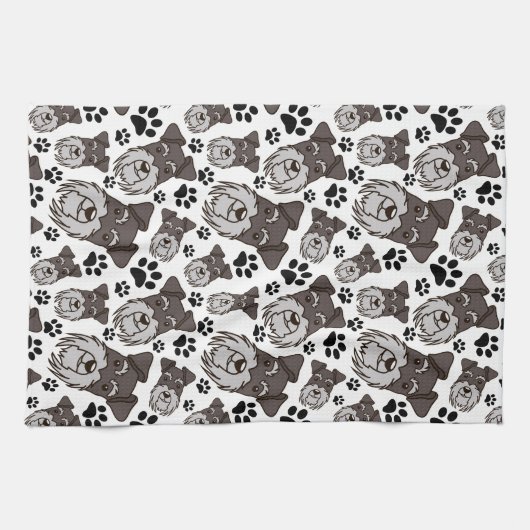 Sweet Standard Schnauzer Miniature Pet Puppy Dog Theedoek (Horizontaal)