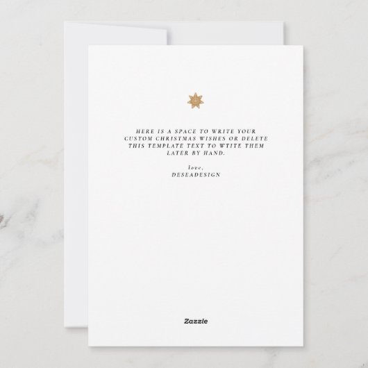 Sweet Star 4 Foto Vrolijk & Helder Kerstmis Feestdagenkaart (Achterkant)