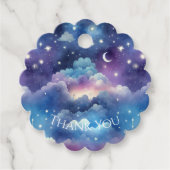 Sweet Starry Sky Baby shower Bedankt Label (Voorkant)