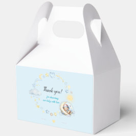 Sweet Stars Blue Clouds Teddy Bear Baby shower Bedankdoosjes