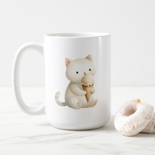 Sweet Start Coffee Mok Kitty Cat met ijsje (Met donut)
