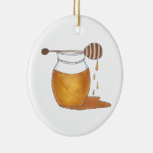 Sweet Sticky Honey Driving Honeypot Jar Beehive Keramisch Ornament (Rechts)