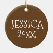 Sweet Sticky Honey Driving Honeypot Jar Beehive Keramisch Ornament (Achterkant)