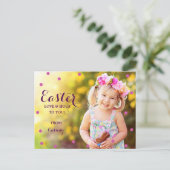 Sweet Stippen Foto Pasen Briefkaart (Staand voorkant)