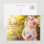 Sweet Stippen Foto Pasen Briefkaart (Voorkant / Achterkant)