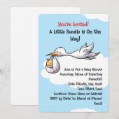 Sweet Stork Baby Arrival Baby shower Kaart (Voorkant / Achterkant)