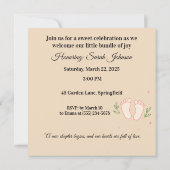 Sweet Story Baby Shower Invitation – Cozy Sleeping Kaart (Achterkant)