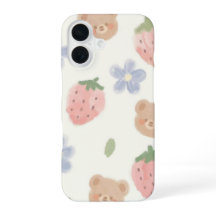 Sweet Strawbear Charm Telefoonhoesje voor iPhone