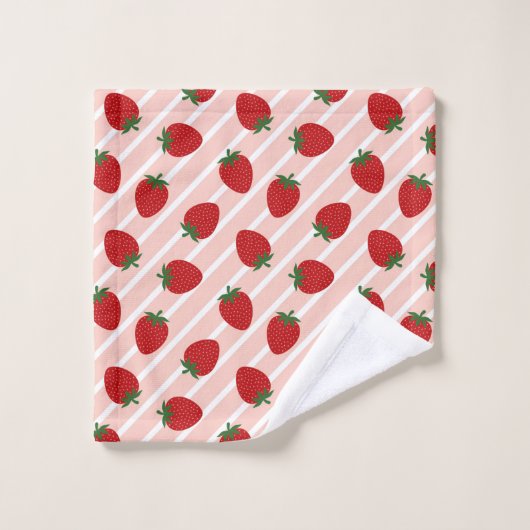 Sweet Strawberries Pattern Bad Handdoek (Wasdoekje)