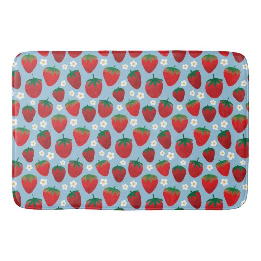 Sweet Strawberries Pattern Badmat (Voorkant)