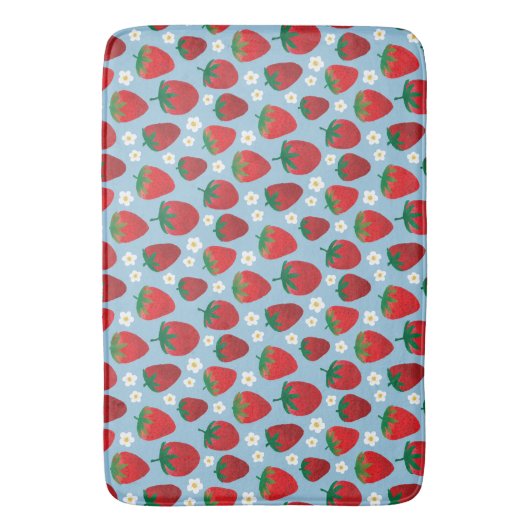 Sweet Strawberries Pattern Badmat (Voorkant Verticaal)