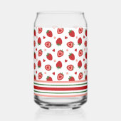Sweet Strawberries Pattern Blikvorm Glas (Voorkant)