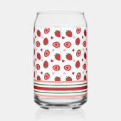 Sweet Strawberries Pattern Blikvorm Glas (Rechts)