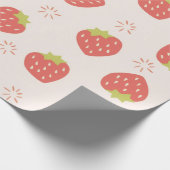 Sweet Strawberries Pattern Cadeaupapier (Hoek)