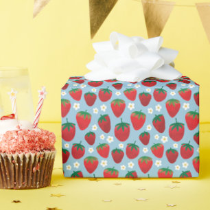 Sweet Strawberries Pattern Cadeaupapier