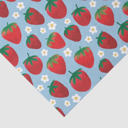 Sweet Strawberries Pattern Tissuepapier (Detail)