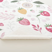 Sweet Strawberries Sherpa Blanket – Medium Sherpa Deken (3/4)